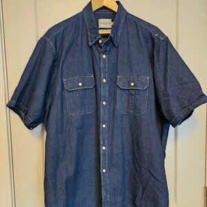 3XL Arturo Calle Denim Short Sleave Button Up Big & Tall 3xl